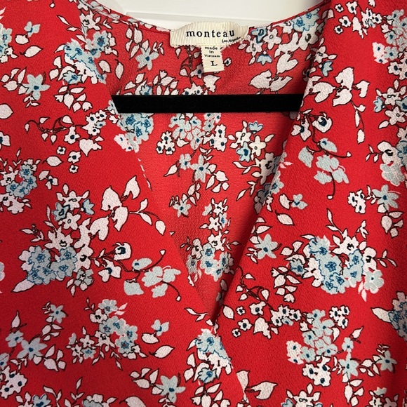 Monteau Los Angeles floral top - Size L - Picture 2 of 4